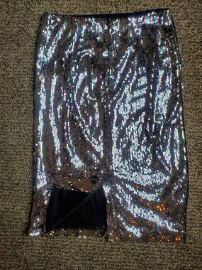 New York & Co. Multi-color Pastel Sequined Pencil Skirt